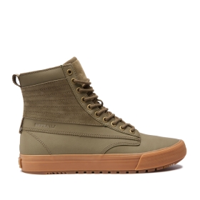 Supra GRAHAM CW Høye Sneakers Herre Olivengrønne | NO-63735